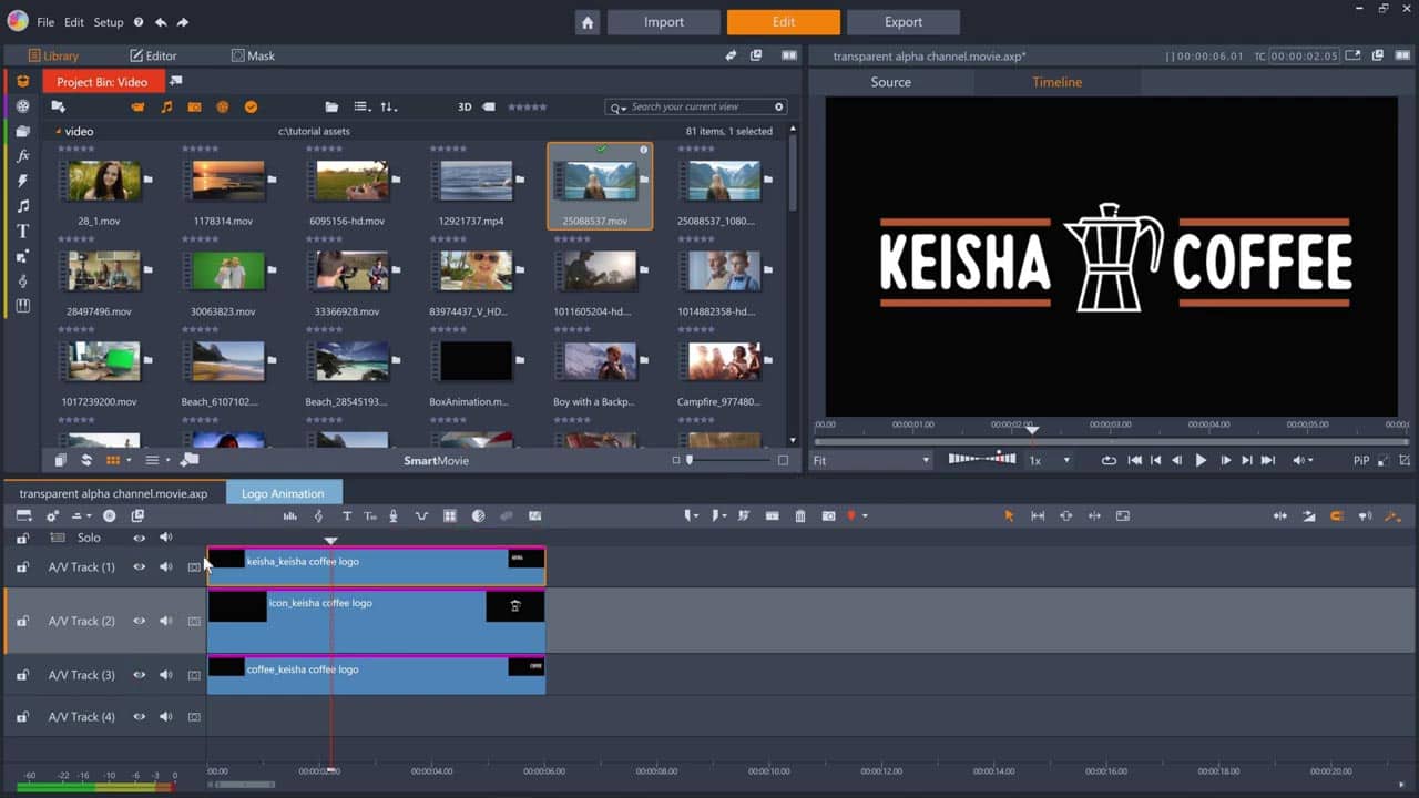 Add your overlay to the timeline