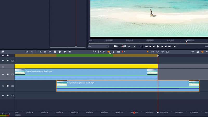 Adjust the duplicate clip