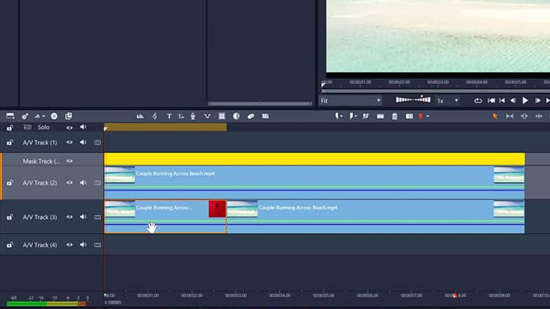 Adjust the duplicate clip