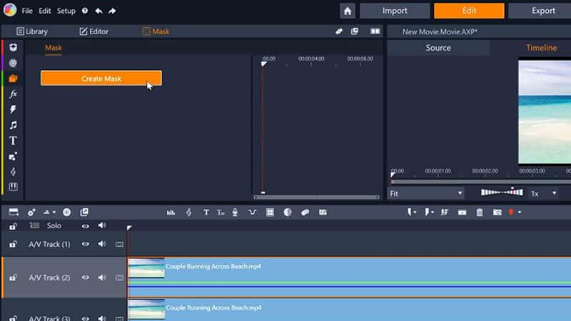 Open the mask creation window