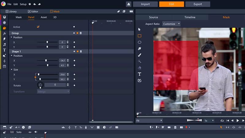 Create your video mask panel