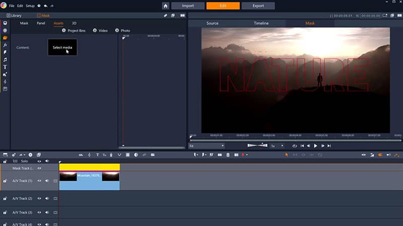 Add an asset to your text mask