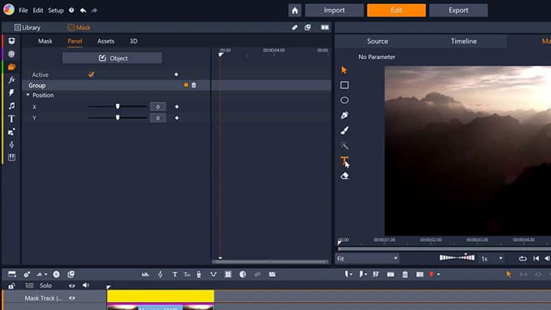 Select text mask tool