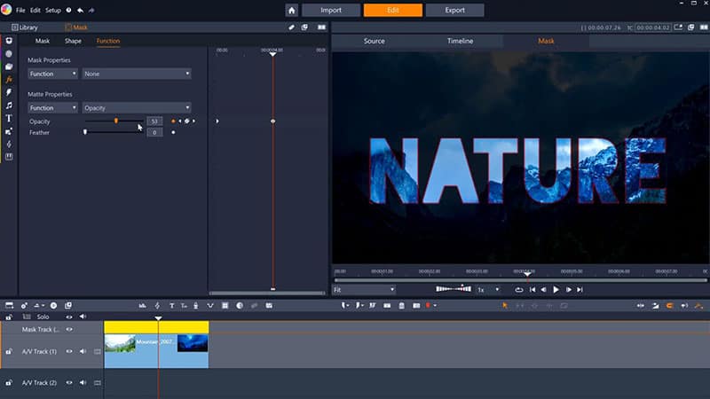 Keyframe your text mask