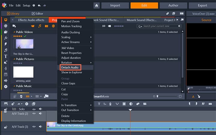 how to extract audio from video file right click