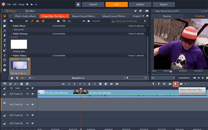 Delete Unwanted Clips